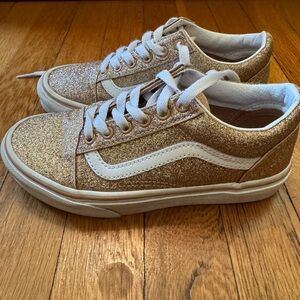 Vans Kids Sneakers in Glittery Gold